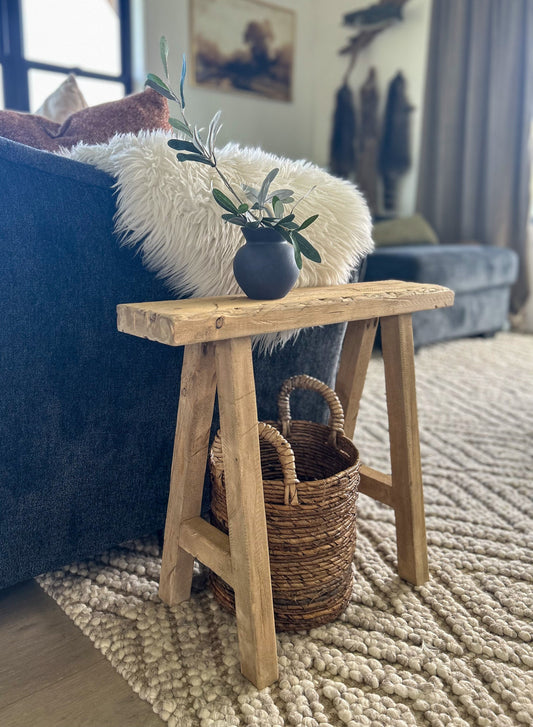 Weathered Wood Skinny Bench, Rustic Primitive Home Decor (24x5.5)