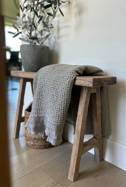 Handcrafted Weathered Wood Entryway Bench, Rustic Primitive Decor, Distressed wood bench, 30x7.25, Weathered wood bench, Home and Living