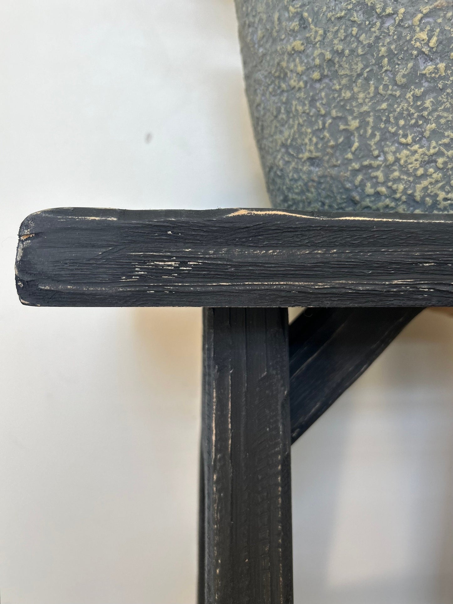 Handcrafted Weathered Wood Bench, Primitive Antique Style, 30x20x7.25