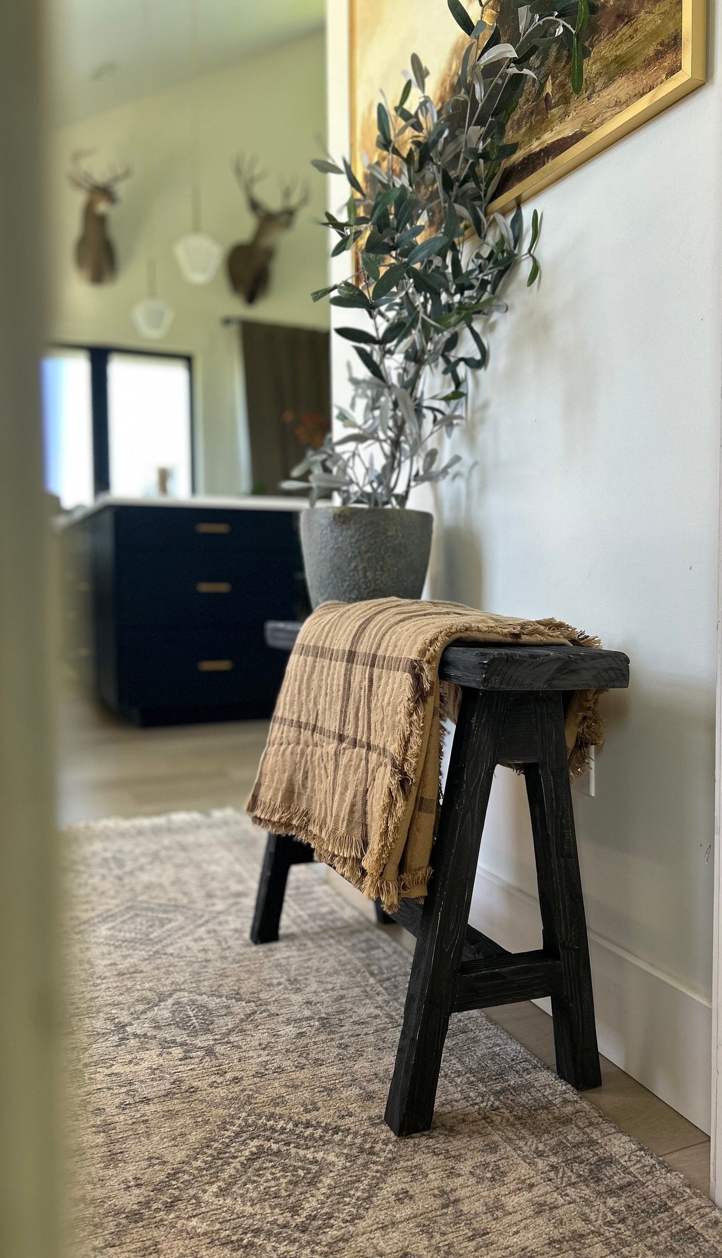 Narrow Entryway Bench, Skinny Wooden Bench, Rustic Farmhouse Bench, Behind Couch Bench, End of Bed Bench, Small Space Furniture, Handmade