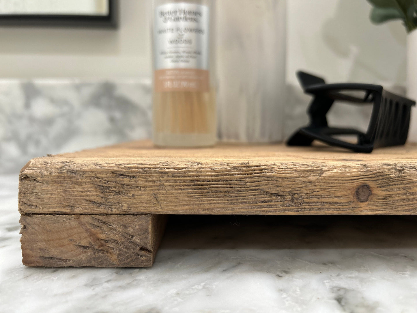 Countertop tray, rustic trivet riser, plant stand, kitchen decor stand, bathroom counter tray, distressed wood tray, housewarming gift