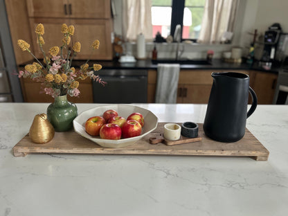 Handmade Rustic Pine Countertop Tray, Kitchen Island Decor (36x9.25)