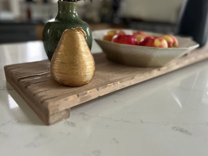 Handmade Rustic Pine Countertop Tray, Kitchen Island Decor (36x9.25)