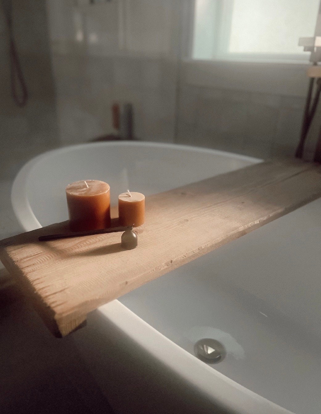 Rustic, Vintage inspired, Handmade Bathtub Caddy, Distressed wood caddy, Weathered wood bathtub shelf, Custom caddy