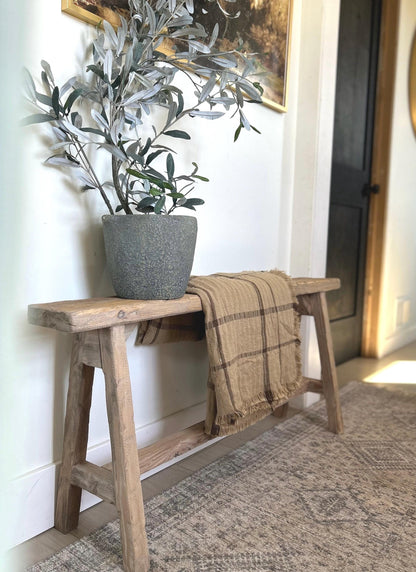 Narrow Entryway Bench, Skinny Wooden Bench, Rustic Farmhouse Bench, Behind Couch Bench, End of Bed Bench, Small Space Furniture, Handmade