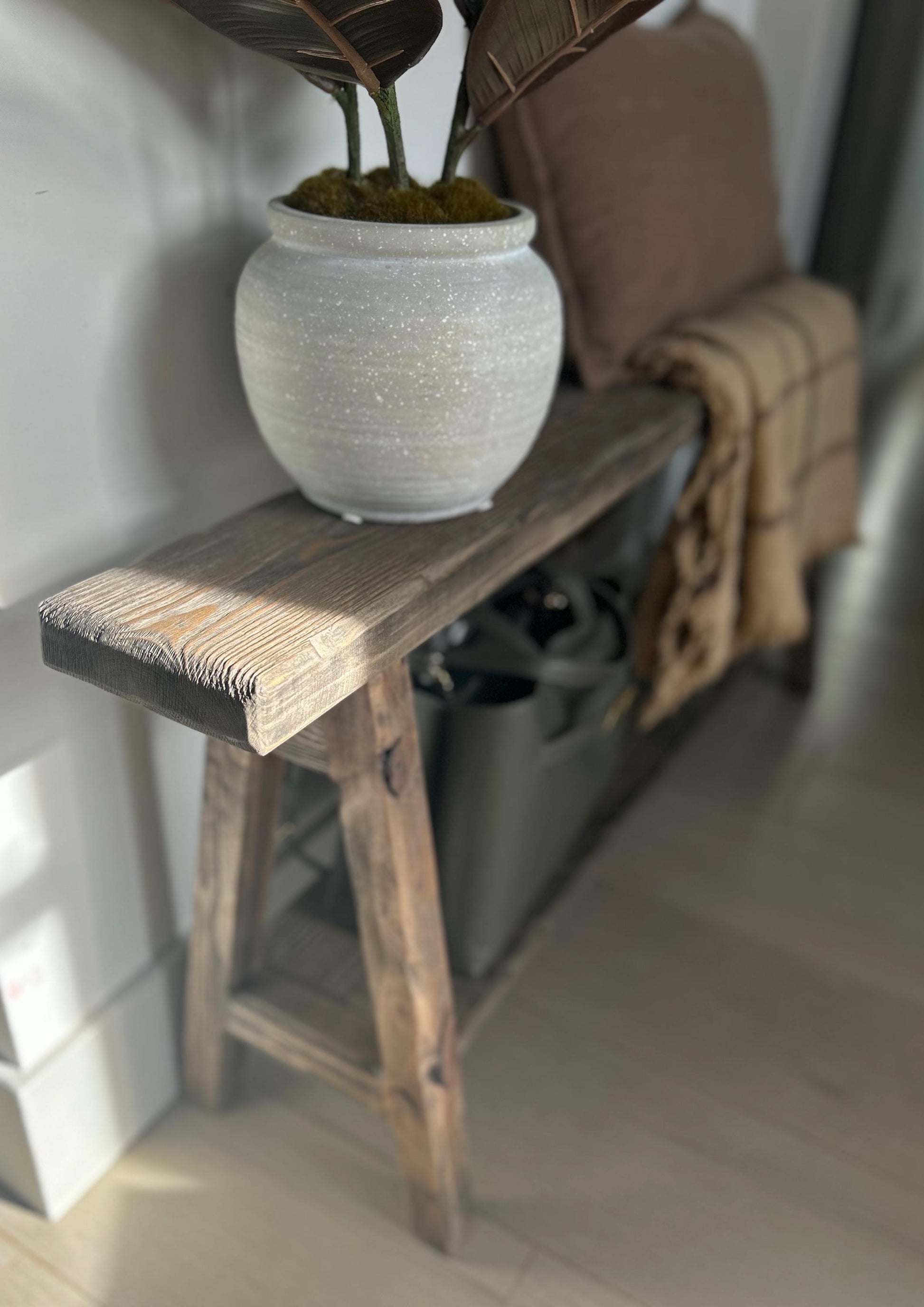 Rustic skinny Bench, bench with shoe storage, Weathered Wood Rustic Bench, Primitive Antique Bench, bench with shelf, Mudroom storage bench