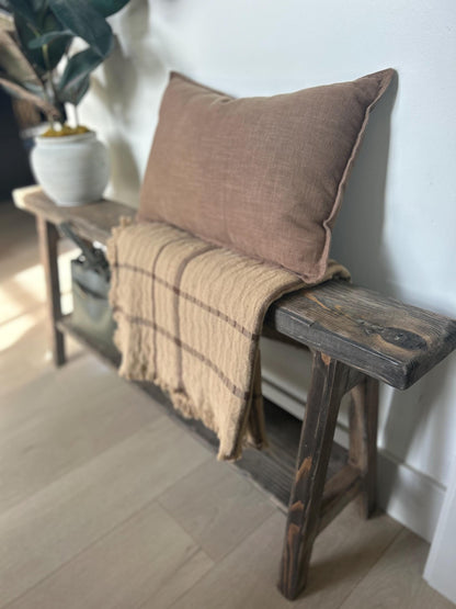 Rustic skinny Bench, bench with shoe storage, Weathered Wood Rustic Bench, Primitive Antique Bench, bench with shelf, Mudroom storage bench