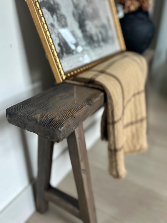 Rustic Wood Noodle Bench, Primitive Skinny Bench, Narrow Bench for Hallway, Decorative Accent Bench, Entryway Bench, Distressed Bench