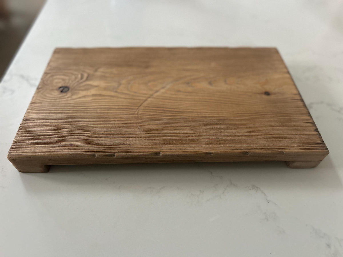 Handmade Rustic Pine Countertop Tray, Kitchen Decor Stand, 16x9.25