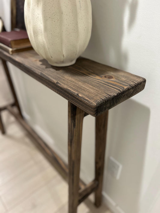 Narrow Console Table for Entryway, Skinny Sofa Table, Rustic Wooden Hallway Table, Small Space Farmhouse Furniture, Behind Couch Table