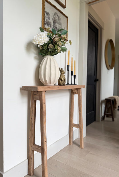 Narrow Console Table for Entryway, Skinny Sofa Table, Rustic Wooden Hallway Table, Small Space Farmhouse Furniture, Behind Couch Table