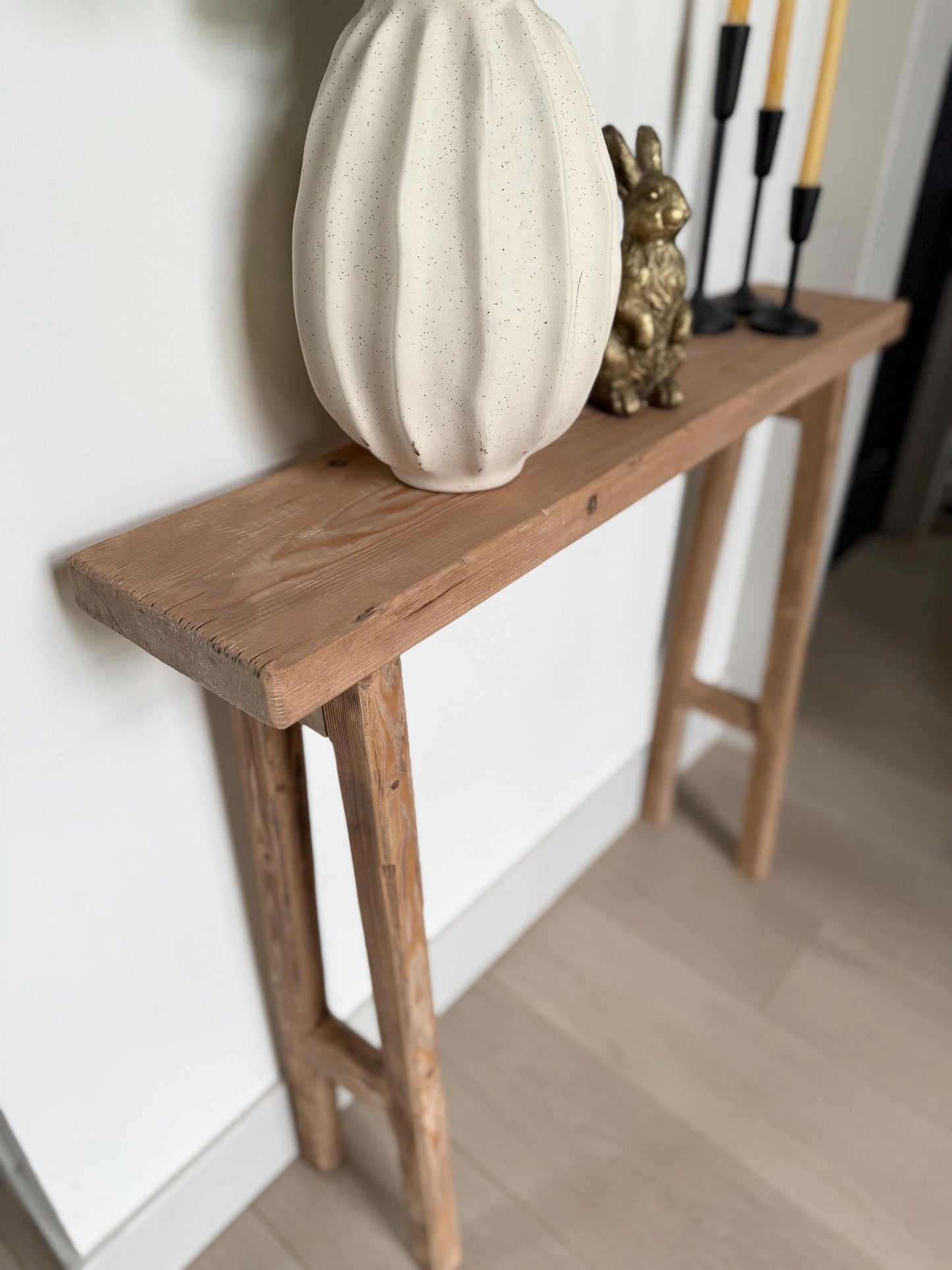 Narrow Console Table for Entryway, Skinny Sofa Table, Rustic Wooden Hallway Table, Small Space Farmhouse Furniture, Behind Couch Table