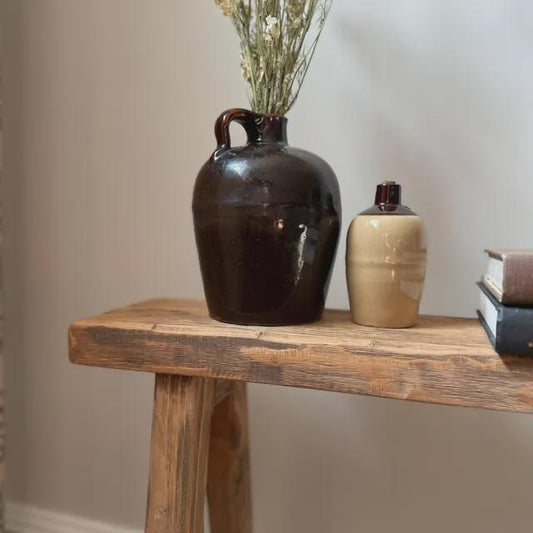 Distressed skinny bench, Narrow entryway bench, Bench for end of bed, Rustic wood pine bench, Rustic home decor, Vintage inspired wood bench