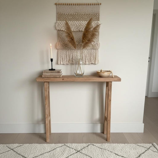 Narrow Console Table for Entryway, Skinny Sofa Table, Rustic Wooden Hallway Table, Small Space Farmhouse Furniture, Behind Couch Table