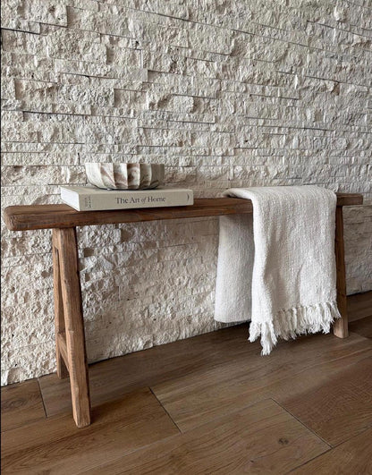 Reclaimed Wood Skinny Bench, Rustic Primitive Noodle Bench, Bench for narrow space, Handcrafted distressed wood bench, Thin bench