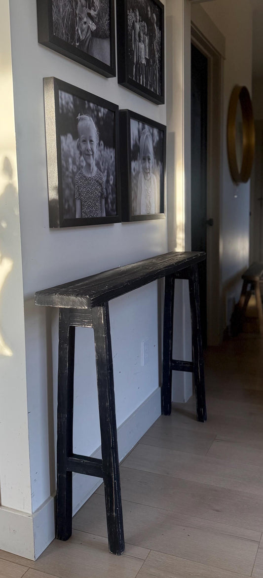Skinny Console Table, Narrow Entryway Table, Rustic Wood Sofa Table, Small Space Hallway Table, Farmhouse Behind Couch Table