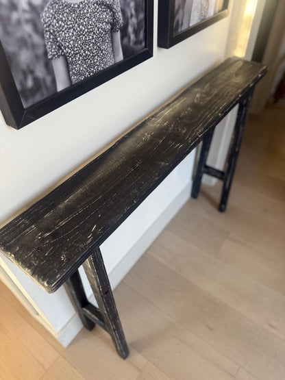 Skinny Console Table, Narrow Entryway Table, Rustic Wood Sofa Table, Small Space Hallway Table, Farmhouse Behind Couch Table